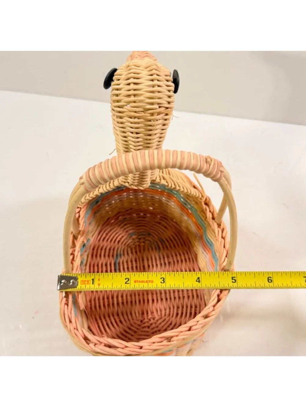 Vintage Wicker Duck Basket Garden Planter Kitchen Storage CUTE